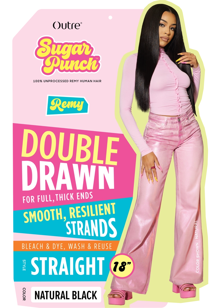 Sugar Punch Straight 20" Double Drawn Remy Hair Extensions