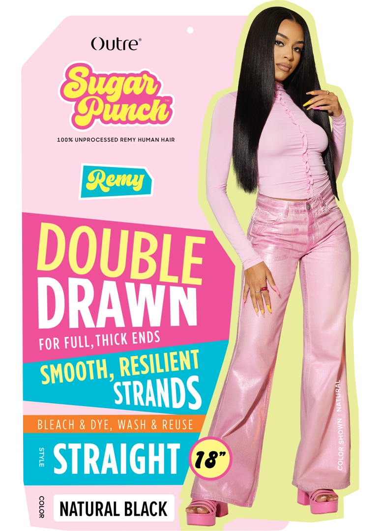 Sugar Punch Straight 14" Double Drawn Remy Hair Extensions