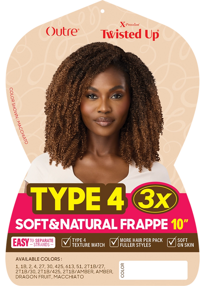 Outre X-Pression Twisted Up Soft & Natural Frappe 10" Synthetic Crochet Hair