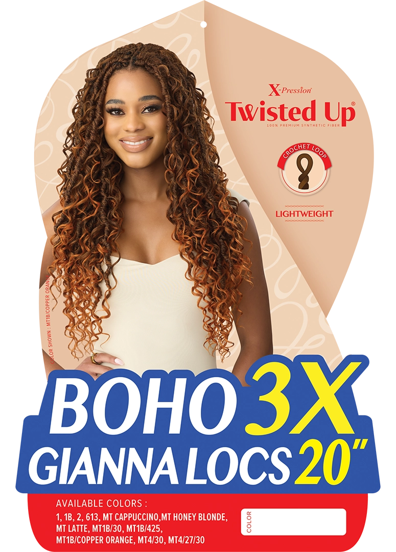 X-Pression Twisted Up Boho Gianna Locs 20" 3X