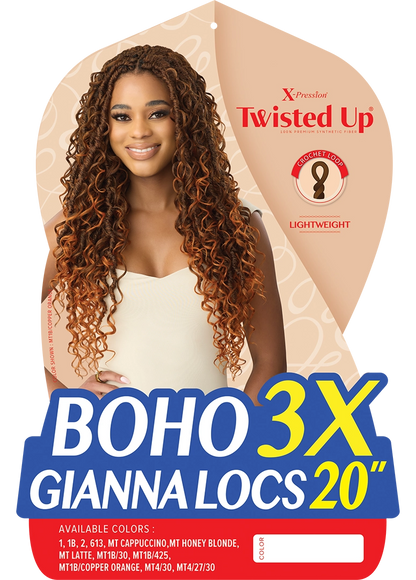 X-Pression Twisted Up Boho Gianna Locs 20" 3X