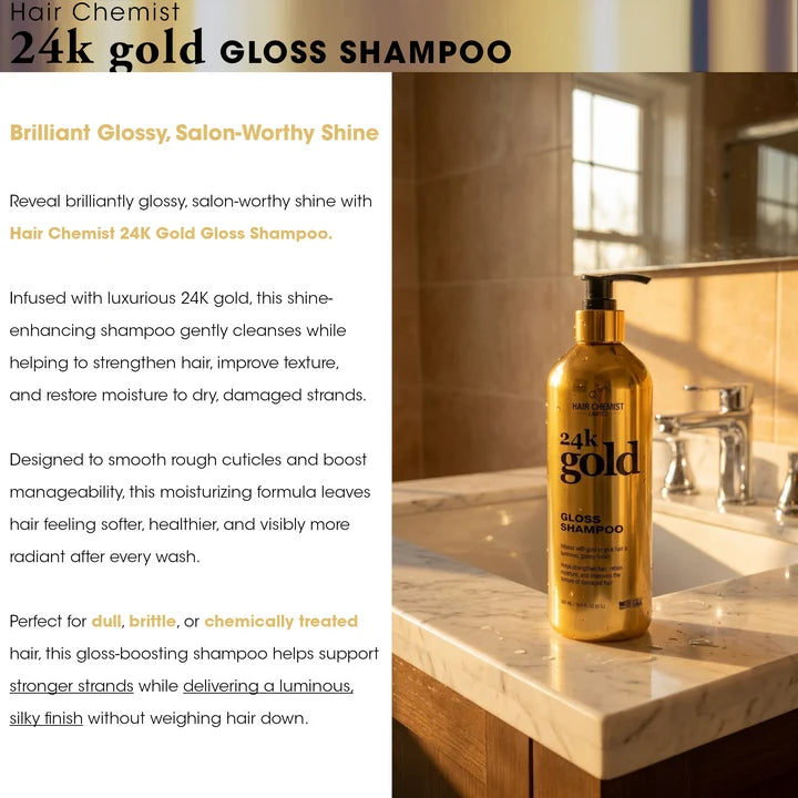 Hair Chemist 24K Gold Gloss Shampoo 16.9 oz