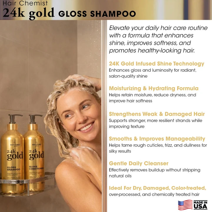 Hair Chemist 24K Gold Gloss Shampoo 16.9 oz