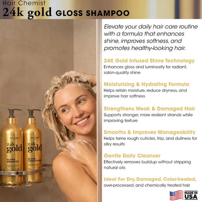 Hair Chemist 24K Gold Gloss Shampoo 16.9 oz