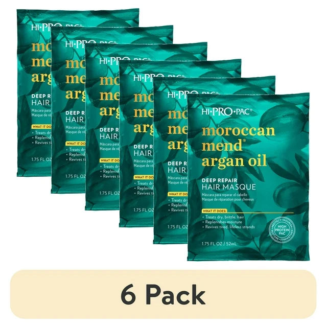 6 Pack Hi Pro Pac Morocan Argan Oil Deep Repair Hair Masque 1.75oz (6 Pack)