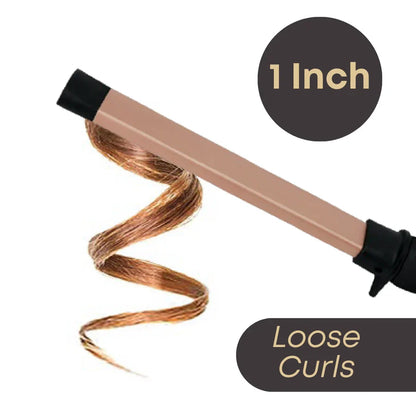 Hot & Hotter Ceramic Hot Rod Styler Wand 1" Rose Gold
