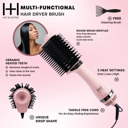 Hot & Hotter Multi-Functional Hair Dryer Brush with Comb 5925