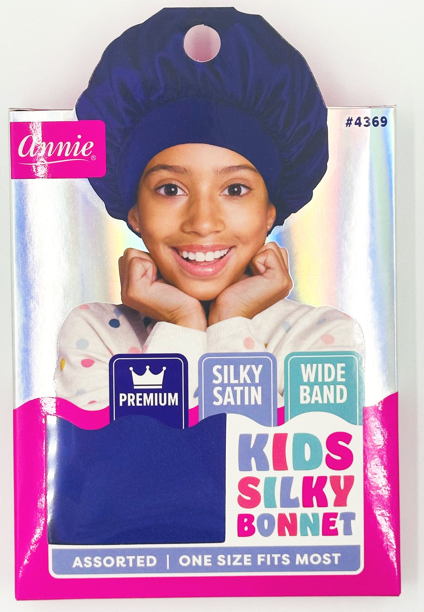 4369 ANNIE KID'S SILKY BONNET WIDE BAND ASSORTED