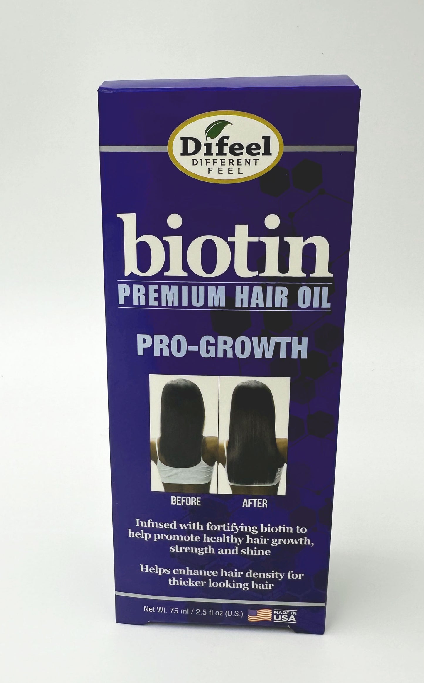 Difeel 99% Natural Biotin Pro-Growth Hair Oil 2.5 oz