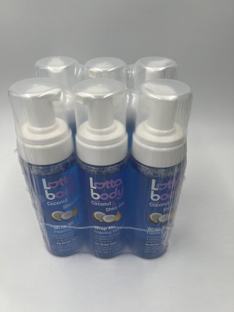 6 Pack Lottabody Coco&Shea Wrap Me Foaming Mousse 7 oz