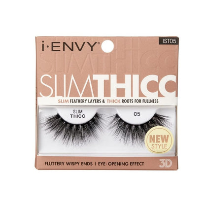 i-Envy Slim Thicc 3D Eyelashes Fluttery Wispy False Lashes Fake Lashes