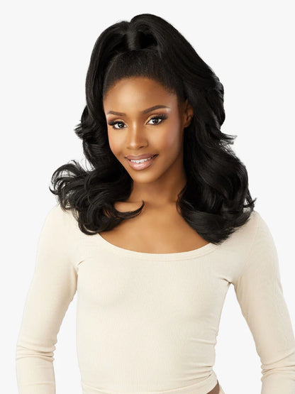 Sensationnel  16" Instant Up & Down Synthetic Half Wig & Pony Wrap Set - UD26 Wavy