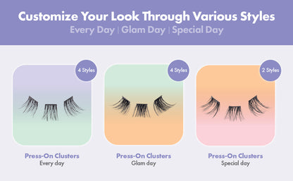 i-Envy Press & Go Press On Cluster Lashes 18 Pack
