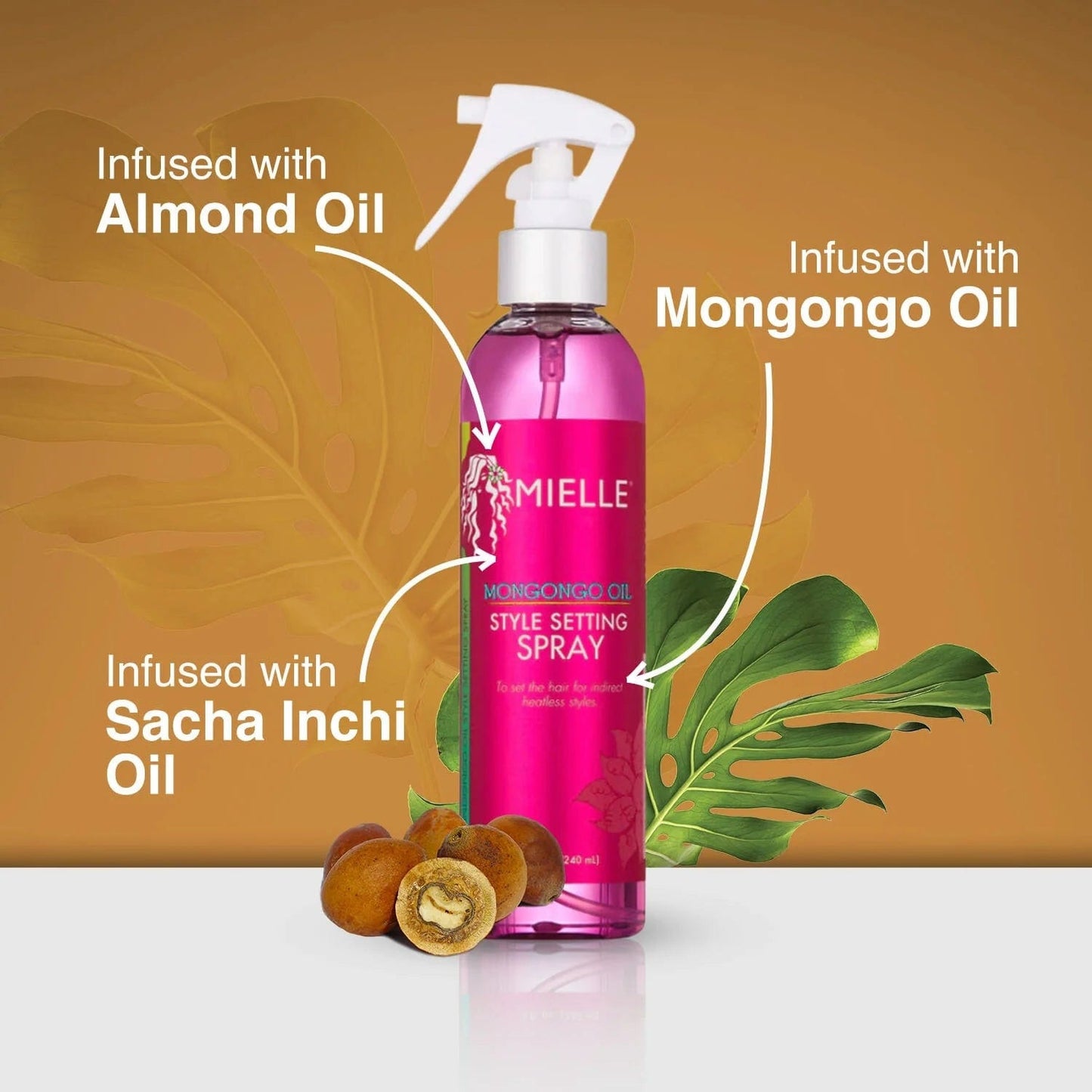 Mielle Mongongo Styling Setting Spray 8 oz