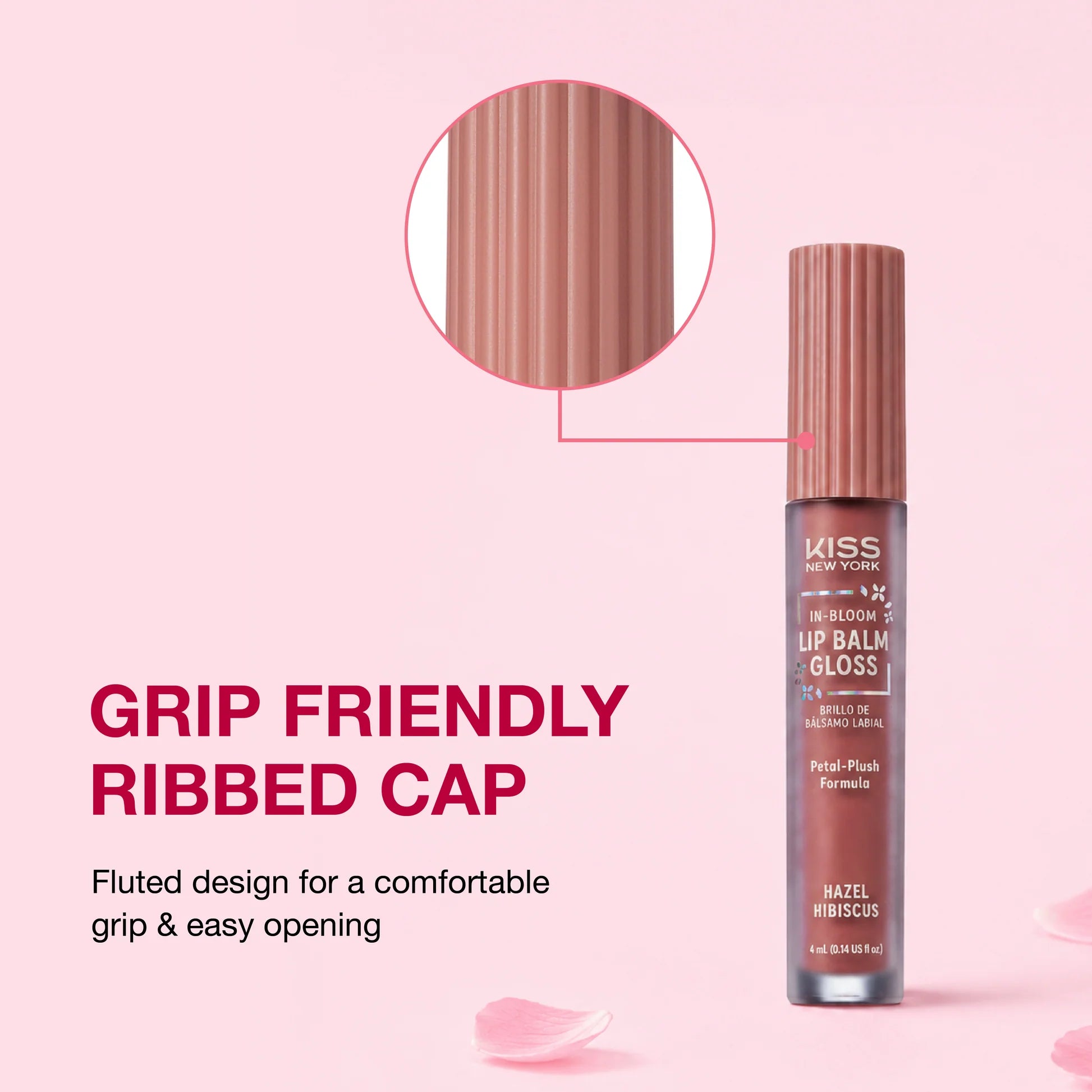 Kiss New York In-Bloom Lip Balm Gloss Flower-Inspired Hybrid Formula