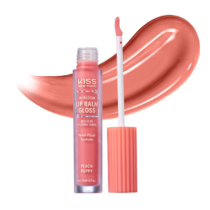 Kiss New York In-Bloom Lip Balm Gloss Flower-Inspired Hybrid Formula