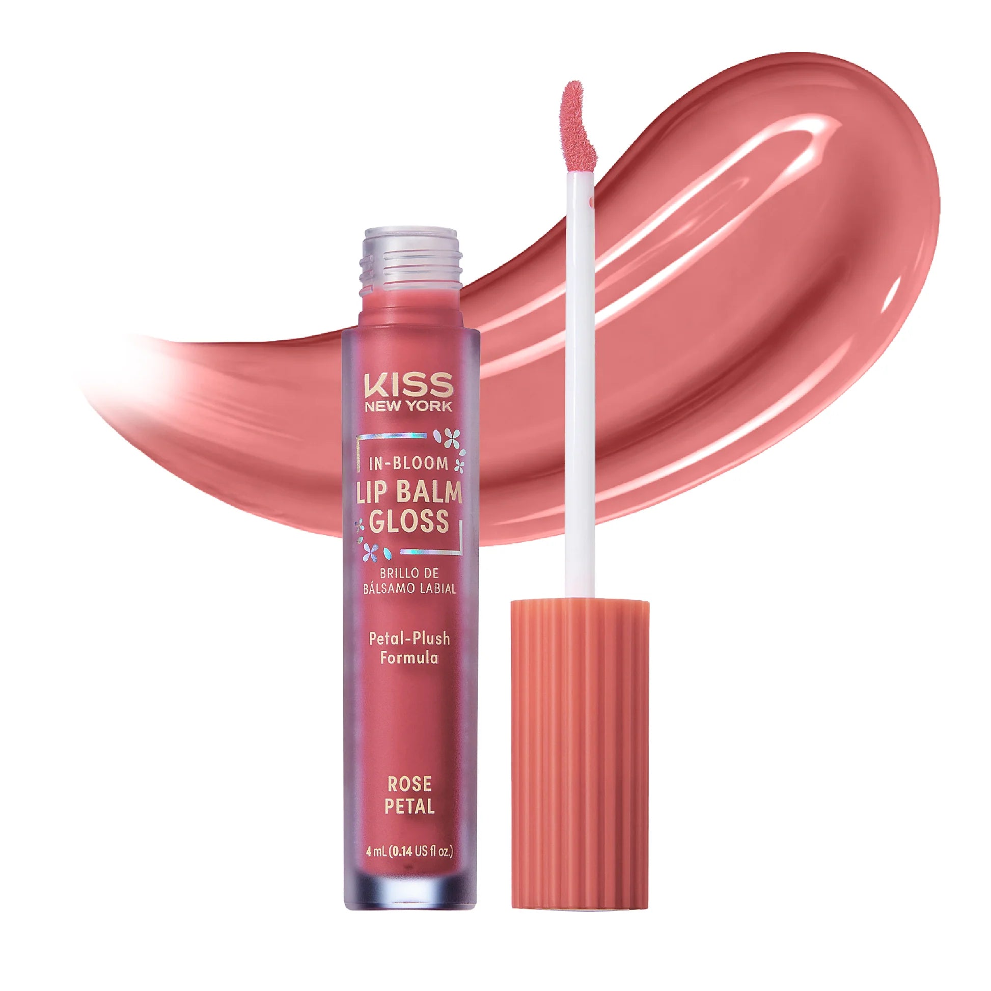 Kiss New York In-Bloom Lip Balm Gloss Flower-Inspired Hybrid Formula
