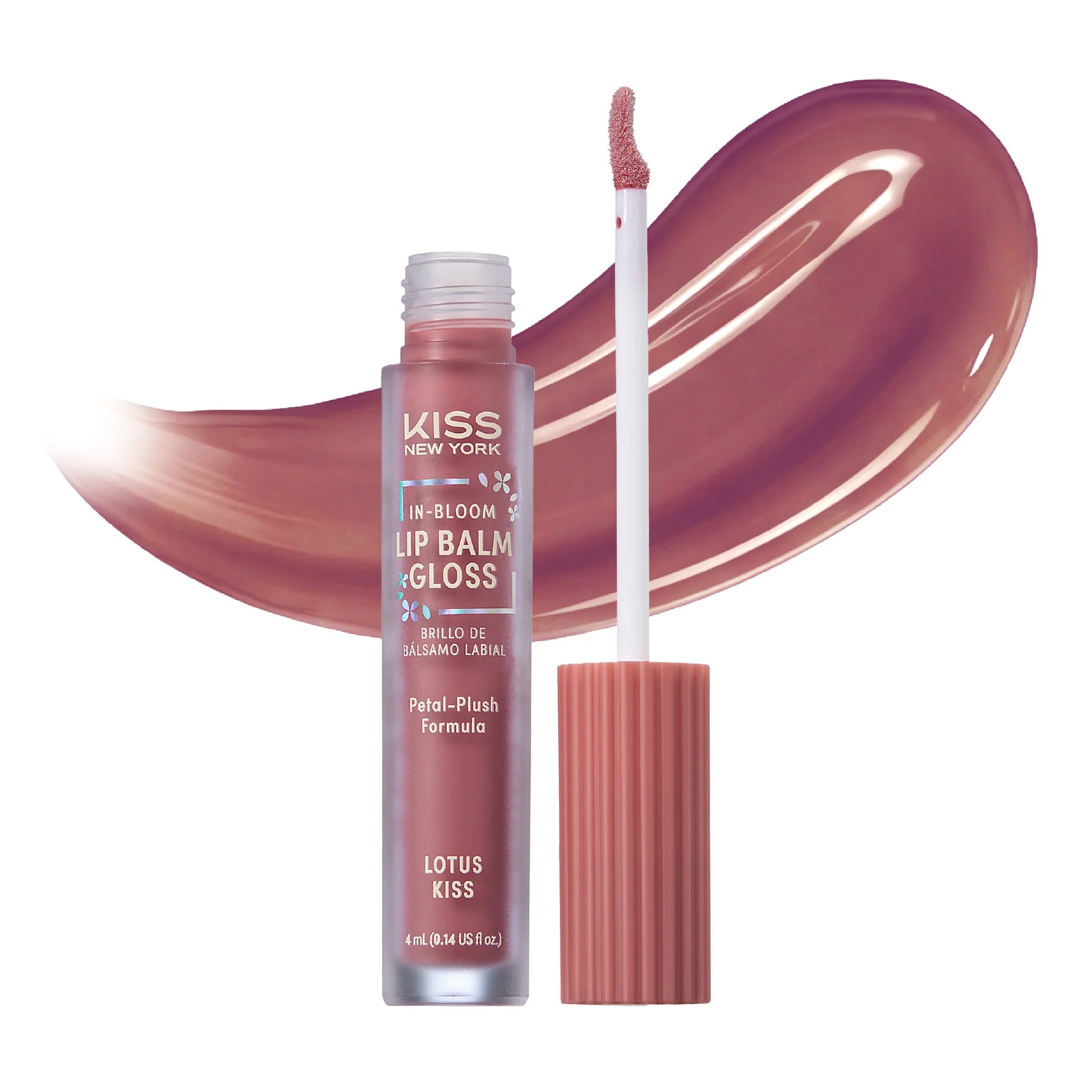 Kiss New York In-Bloom Lip Balm Gloss Flower-Inspired Hybrid Formula