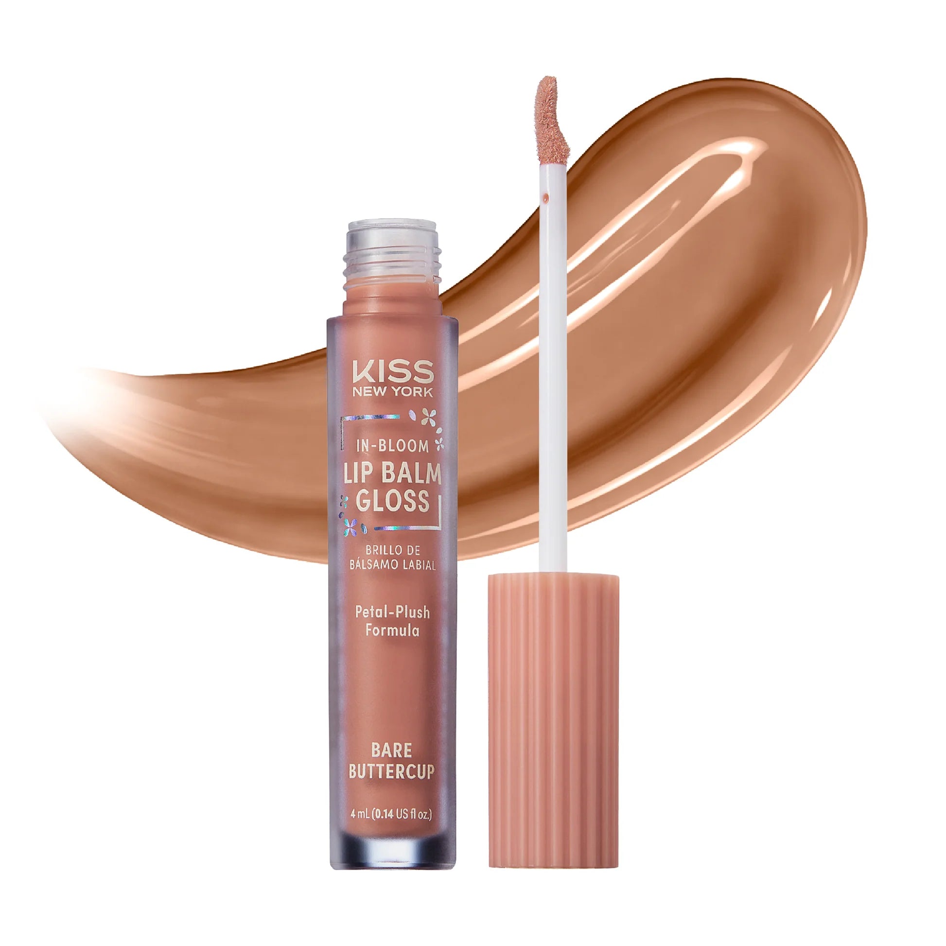 Kiss New York In-Bloom Lip Balm Gloss Flower-Inspired Hybrid Formula