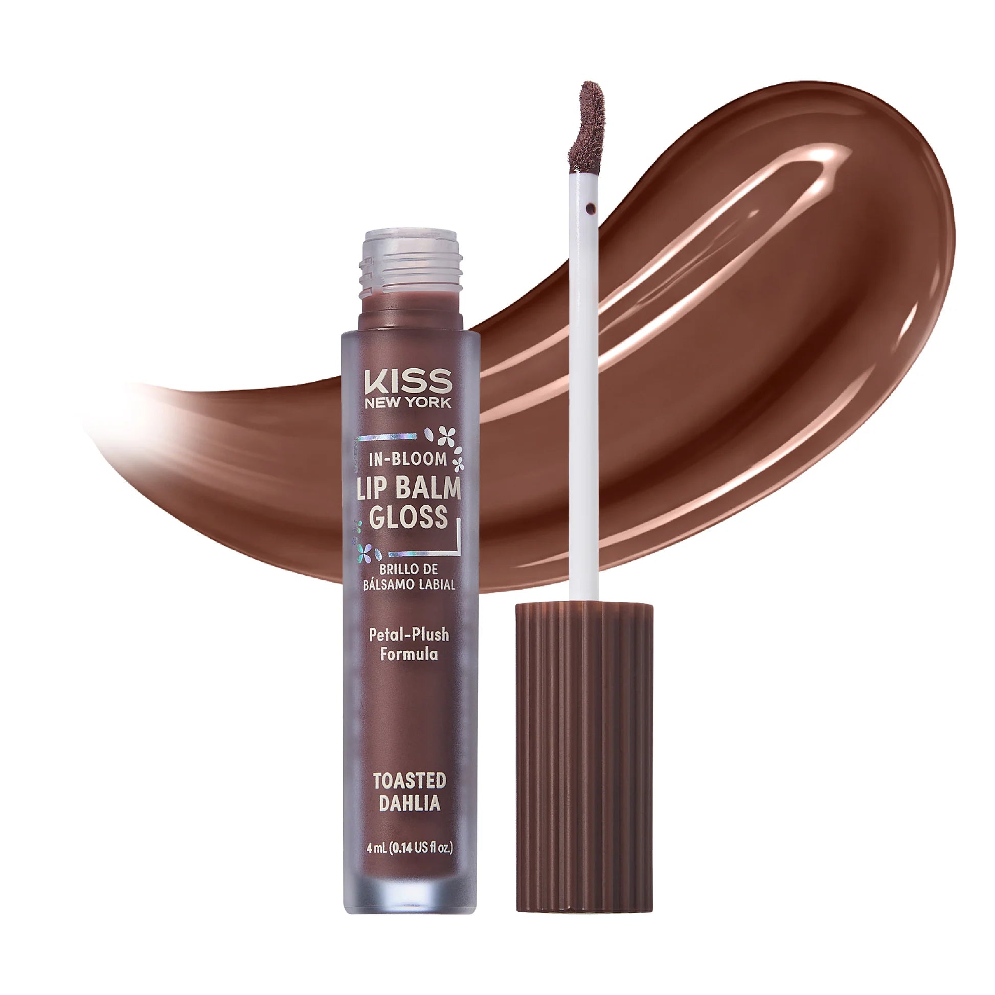 Kiss New York In-Bloom Lip Balm Gloss Flower-Inspired Hybrid Formula
