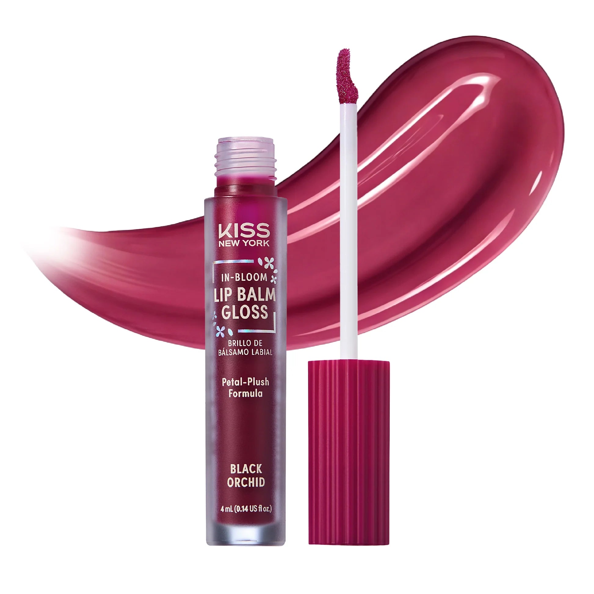 Kiss New York In-Bloom Lip Balm Gloss Flower-Inspired Hybrid Formula