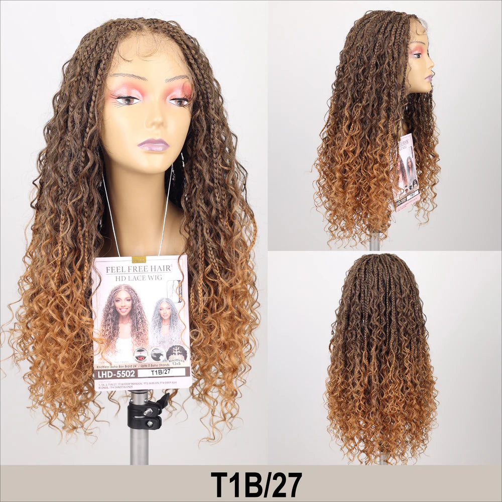 Tru Wig LHD-5502 13x5 HD Lace Front Boho Box Braid Wig 24