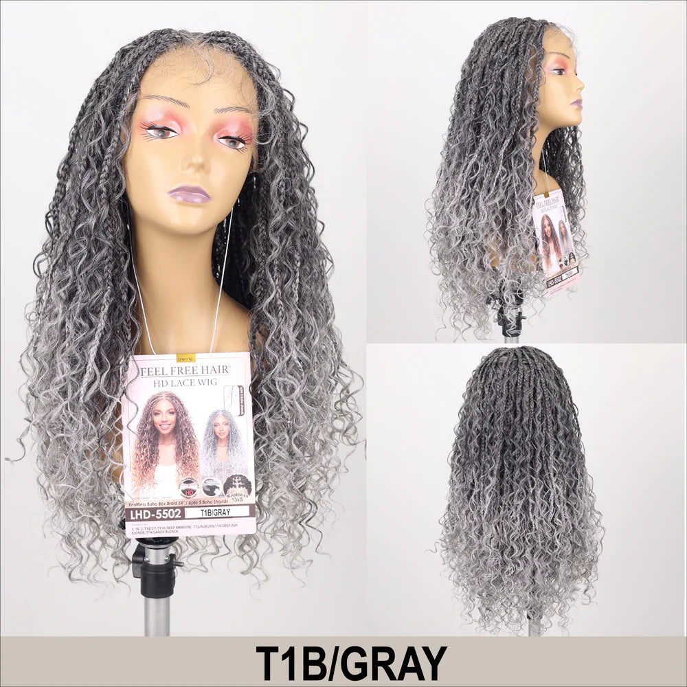 Tru Wig LHD-5502 13x5 HD Lace Front Boho Box Braid Wig 24" Glueless