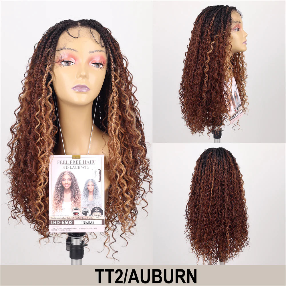Tru Wig LHD-5502 13x5 HD Lace Front Boho Box Braid Wig 24" Glueless