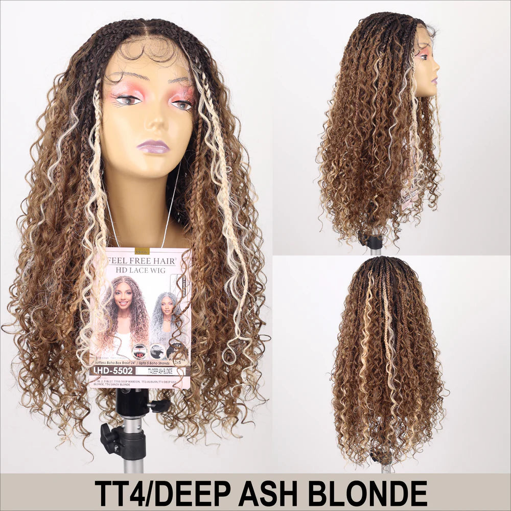 Tru Wig LHD-5502 13x5 HD Lace Front Boho Box Braid Wig 24