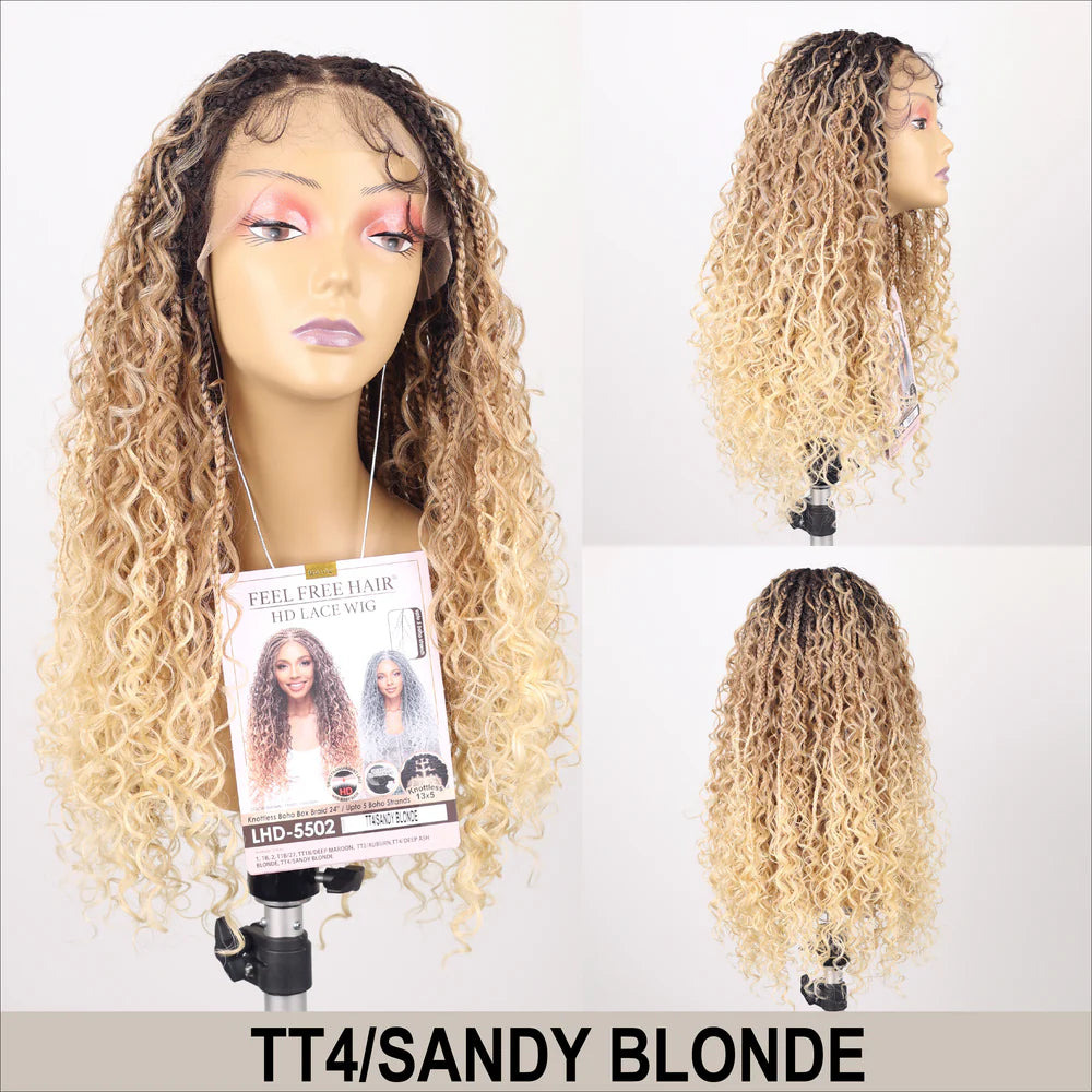 Tru Wig LHD-5502 13x5 HD Lace Front Boho Box Braid Wig 24" Glueless