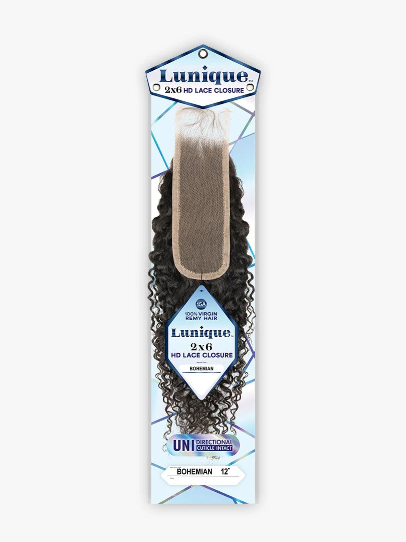 Sensationnel Lunique 2x6 HD Lace Closure Bohemian 12"