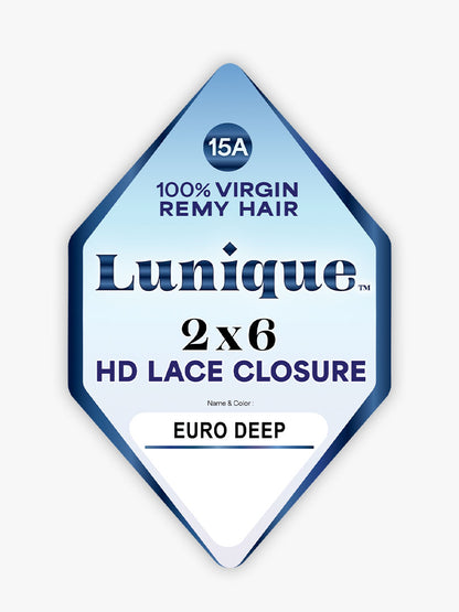 Sensationnel Lunique 2x6 HD Lace Closure Euro Deep 18"