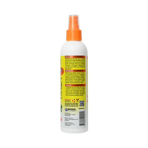 Jamaican Mango and Lime No More Itch Gro Spray Max Relief wtih Menthol 8 oz