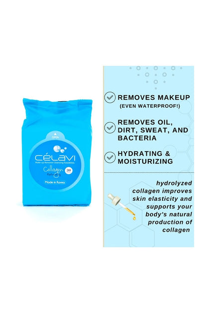 Celavi Make-Up Remover Cleansing Towelettes Collagen MT002