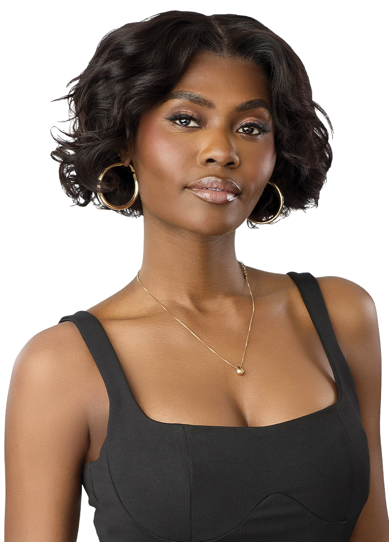 Outre MyTresses Black Label 13x4 HD Lace Front Human Hair Wig - 8 inch Short Deep Curly Bob