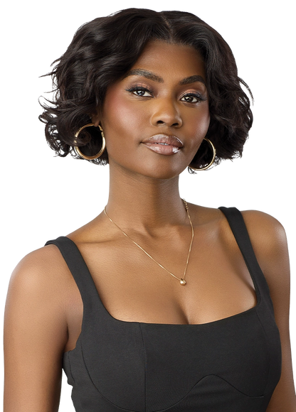 Outre MyTresses Black Label 13x4 HD Lace Front Human Hair Wig - 8 inch Short Deep Curly Bob