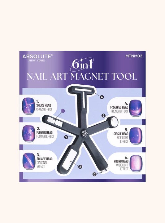 Absolute 6 in 1 Nail Art Magnet Tool Pink MTNM01