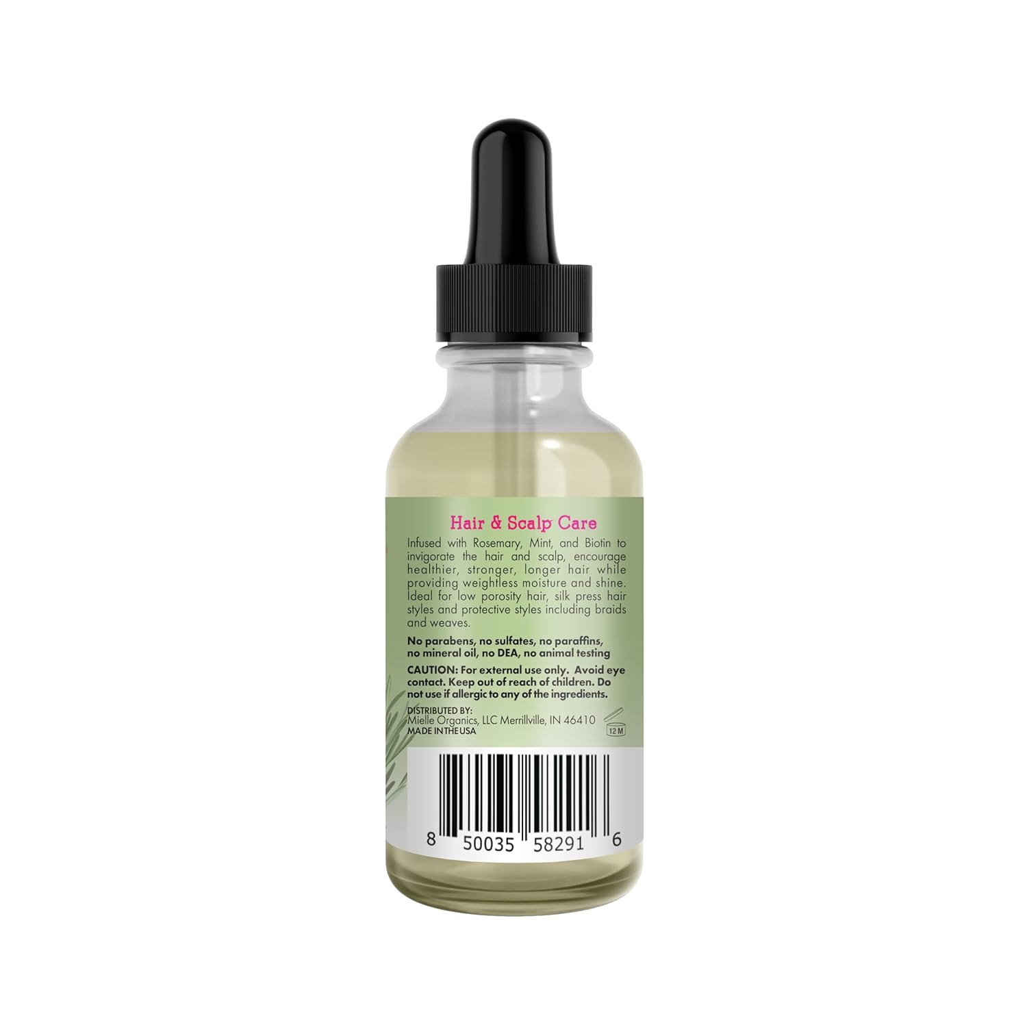 Mielle Rosemary Mint Scalp and Hair Light Oil 2 oz