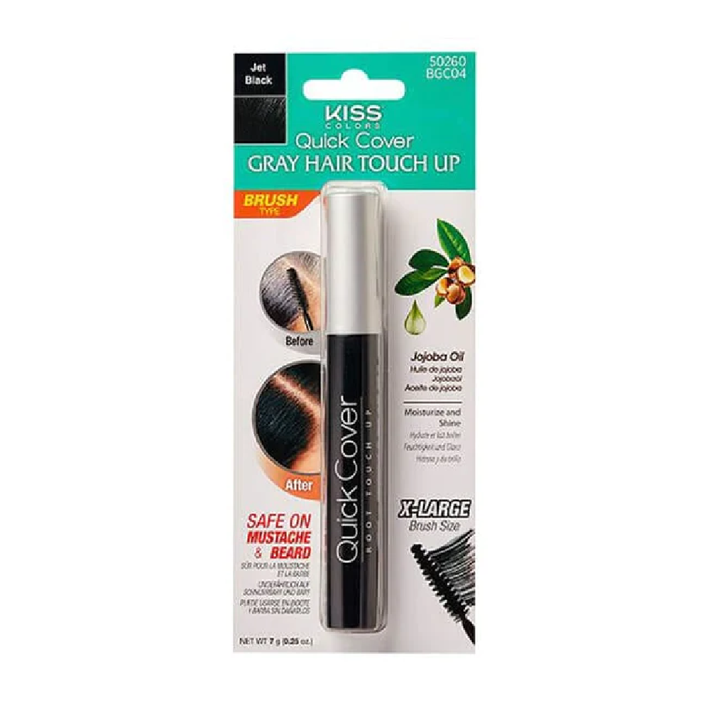 Kiss Colors Quick Cover Gray Hair Touch Up Brush Applicator .25 oz BGC