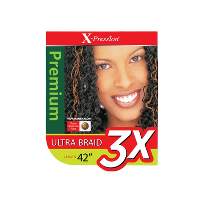 5  Pack X-Pression 42" 1 Pre-Stretched Braids 3X