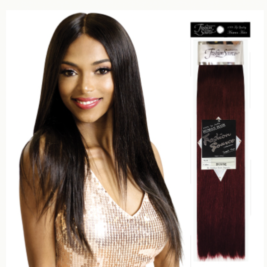 Fashion Source Human Hair 7 Piece Clip-in 14" Extensions