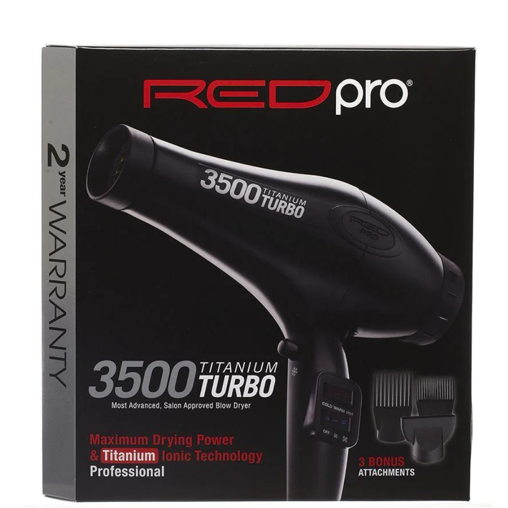 Red Pro 3500 Turbo Titanium Blow Dryer BDP02N
