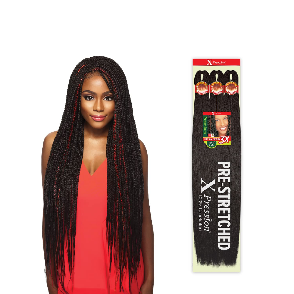 X-Pression Pre-Stretched 3X, 72 - Superior Braiding & Styling Capabilities