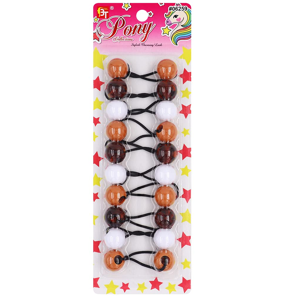 Beauty Town Kids Ponytail Holders With Beads - Assorted Colors