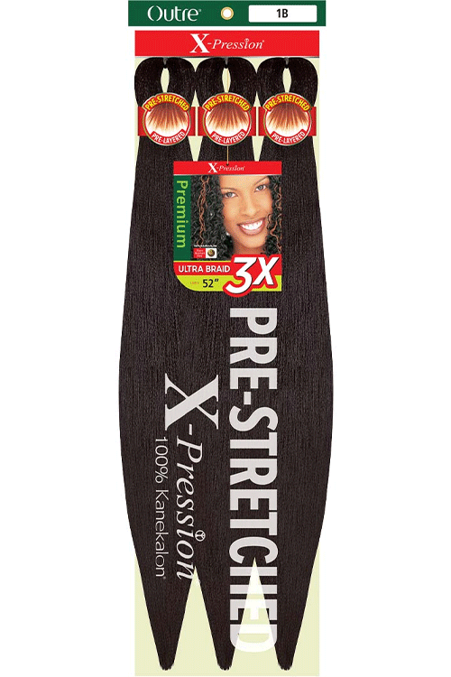 5 PACK OFFER X-PRESSION PRE-STRETCHED BRAIDS 3X 52" 1