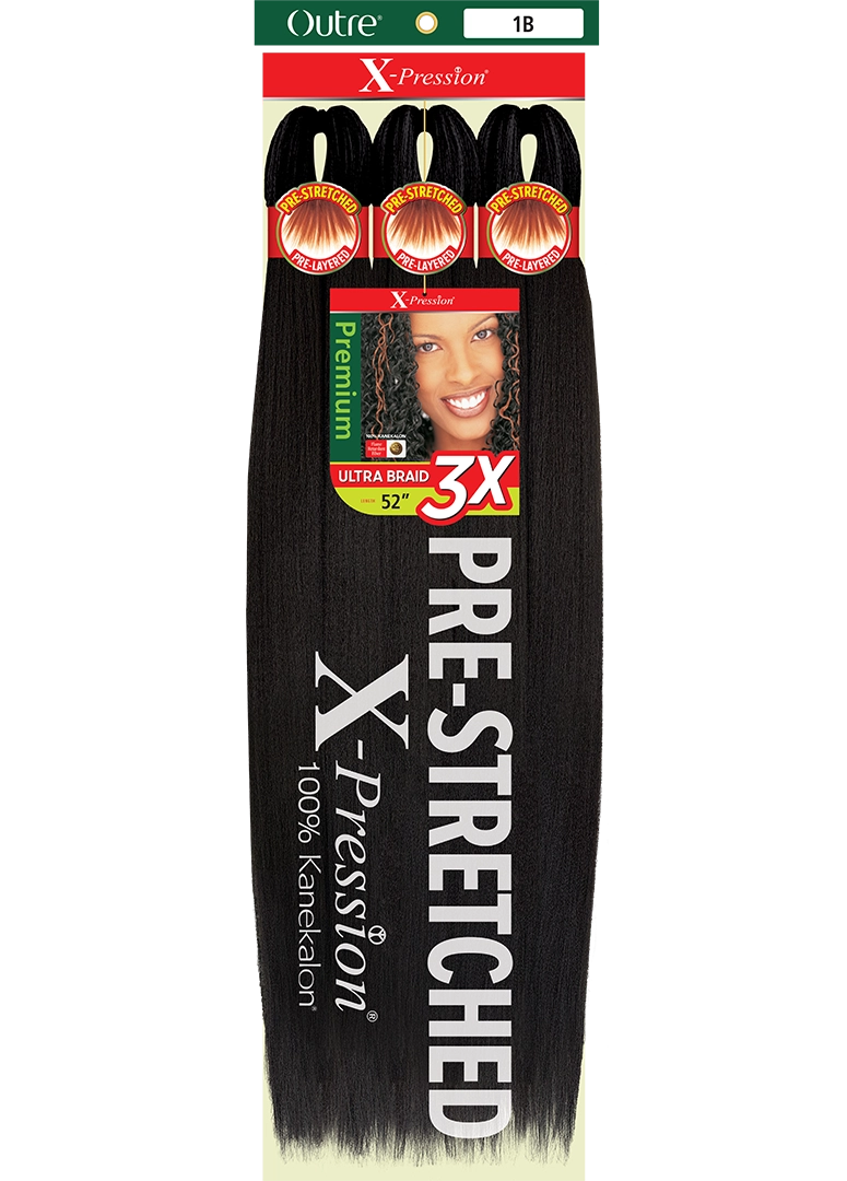 Outre X-Pression Pre-Stretched Ultra Braiding Hair 52" 3X Value Pack