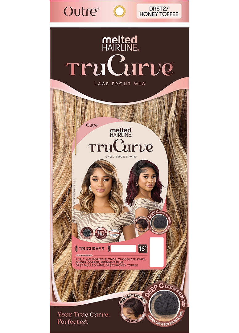 Outre Melted Hairline TruCurve 9 Glueless HD Lace Front Synthetic Wig - 16 inch Side Part Wavy Hair