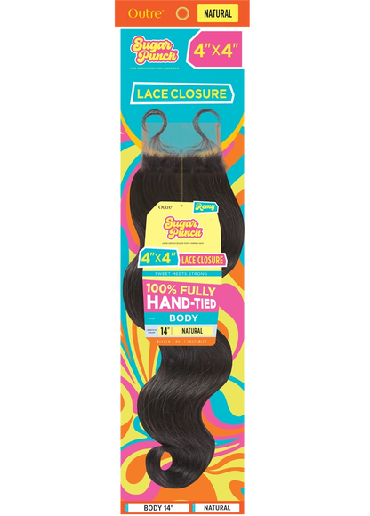 Outre Sugar Punch 4X4 Body Wave Closure 14"