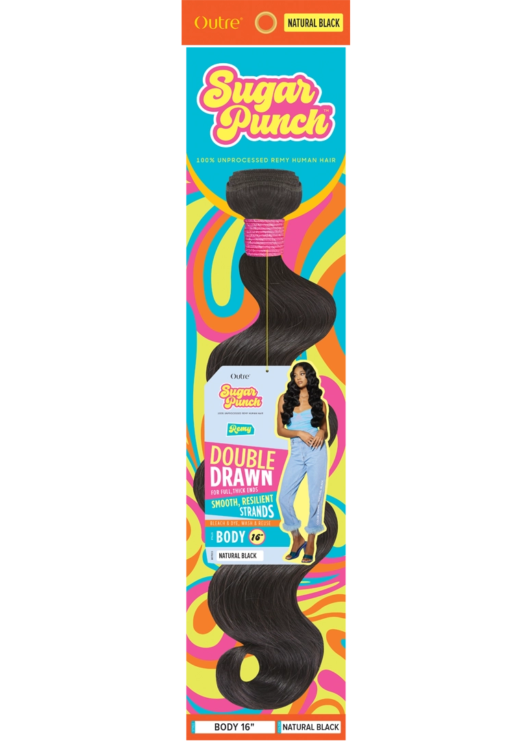 Sugar Punch Body 12" Double Drawn Remy Hair Extensions