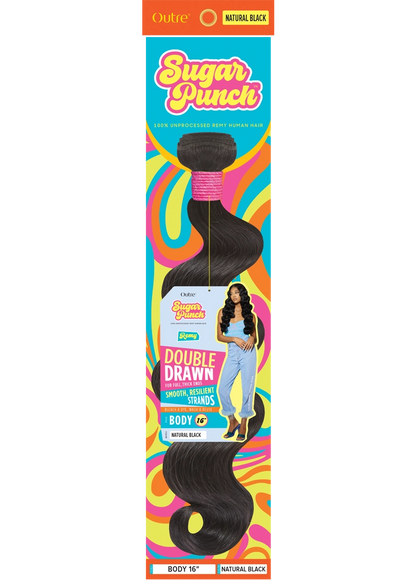 Sugar Punch Body 16" Double Drawn Remy Hair Extensions
